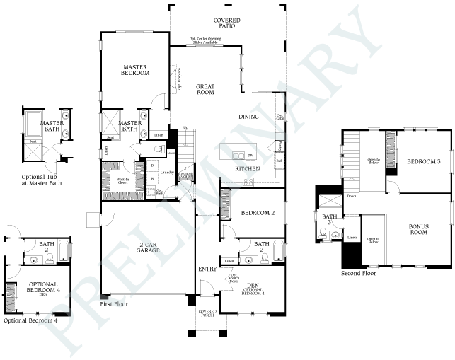 Residence 4 Floor Plan New Homes in Palm Desert, CA