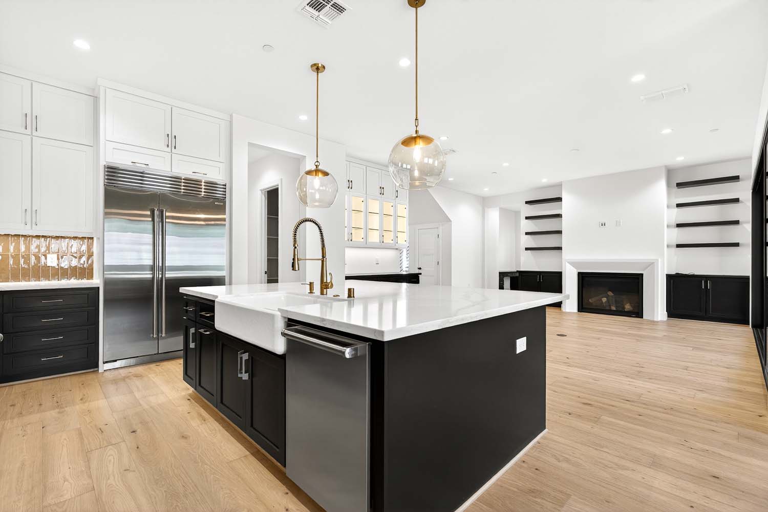 Kitchen to Living Room – Lot 1 – Residence 2 – Woodside Estates by Ponderosa Homes